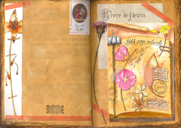 lms-scan-grimoire-livredevie-p29-citemedievale-aquarelle-apprendre-debutants-scrapbooking-herbier-helenevalentin