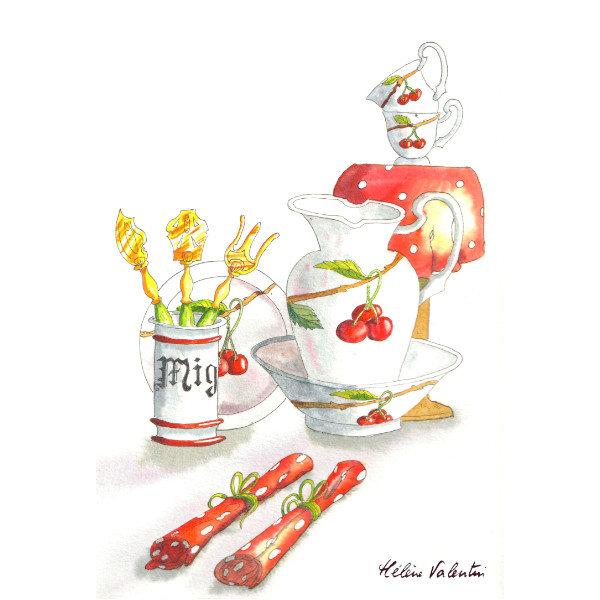 lms1-vaisselle-cerise-aquarelle-apprendre-debutants-helenevalentin-fruits-cuisine