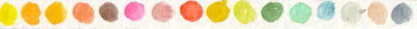 Couleursutilisees sentier automne foret taches aquarelle