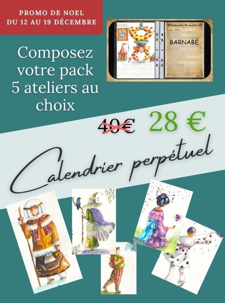 Promo noel calendrier perpetuel aquarelledebutants helenevalentin (2)