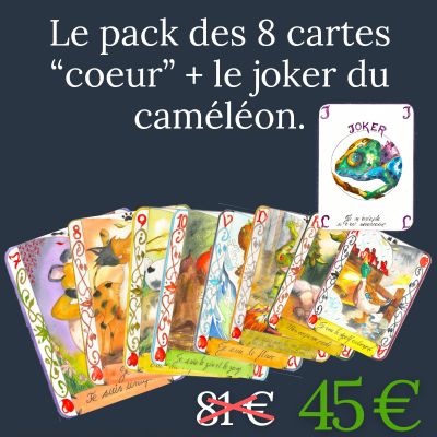 Coeurs joker cameleon aquarelledebutants aquarelletechnique simplybirds oiseauxtemps helenevalentin