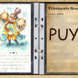 Un empereur chinois tend les bras vers le ciel. Aquarelle en plongée. Classeur