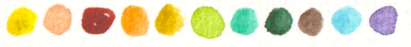Couleursutilisees cimes chemin canopée taches aquarelle