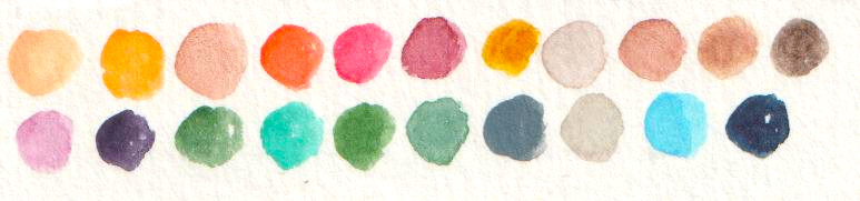 Couleursutilisees canardmandarin-taches aquarelle